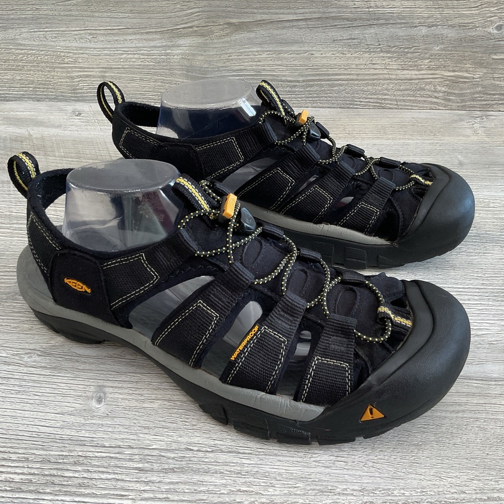Keen Newport H2 Hiking Sandals Black And Yellow Waterproof Men's Size 11.5